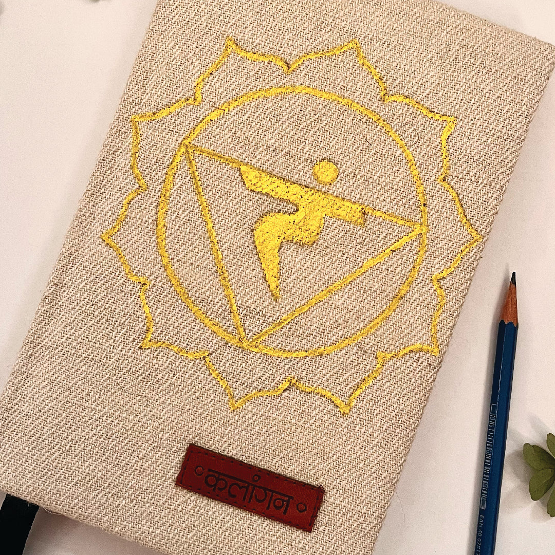 Solar Plexus Chakra Healing Diary | Hand-Painted Manipura Journal