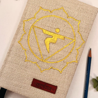 Solar Plexus Chakra Healing Diary | Hand-Painted Manipura Journal