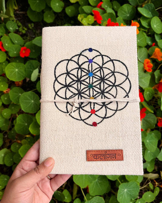 Flower Of Life | Hand-Painted Seven Chakra Healing Journal